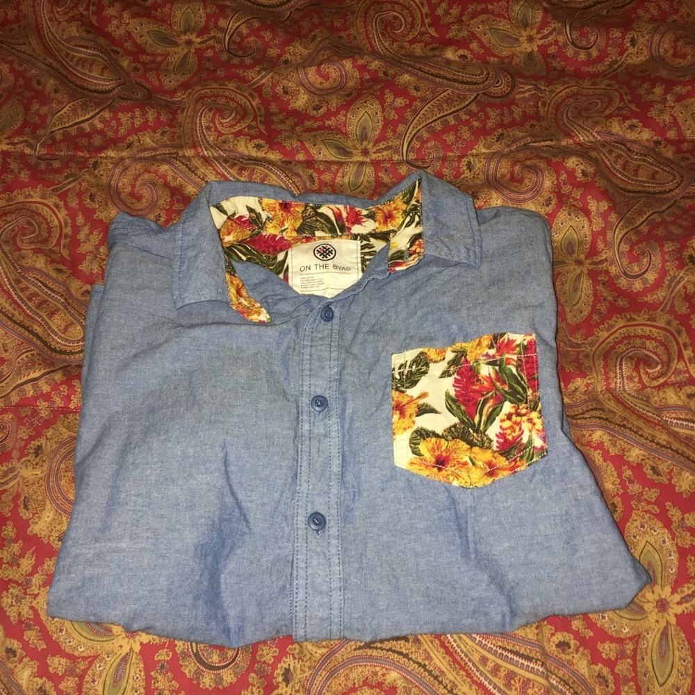 On the byas button down short sleeve